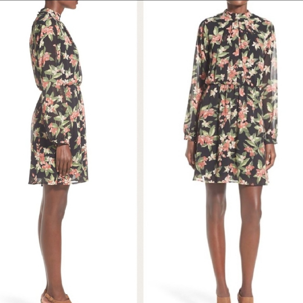 NWOT Long Sleeve Floral Dress Sienna Sky Medium - Picture 7 of 7